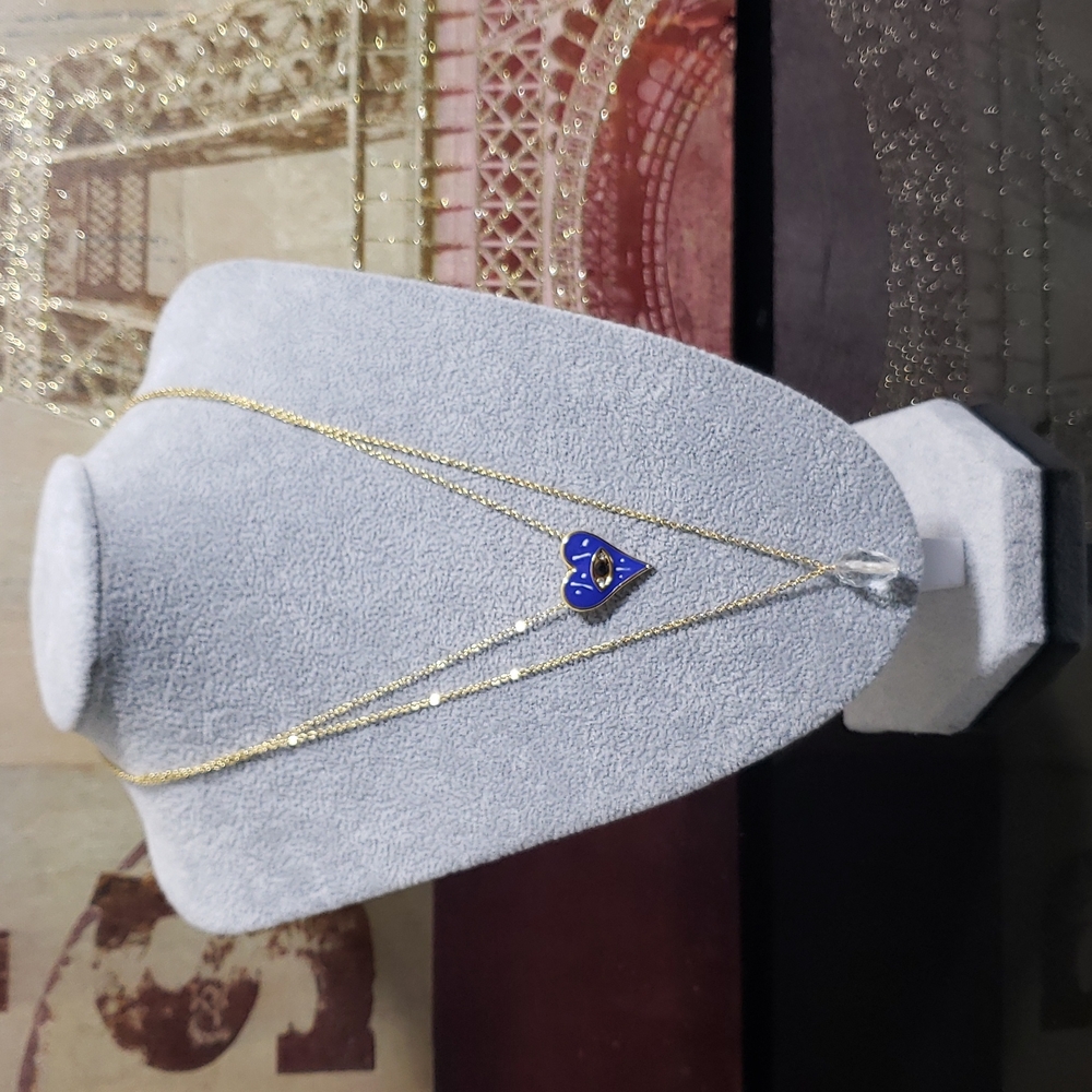 Retro Love Doublelayer Necklace Highend Temperament Clavicle Chain